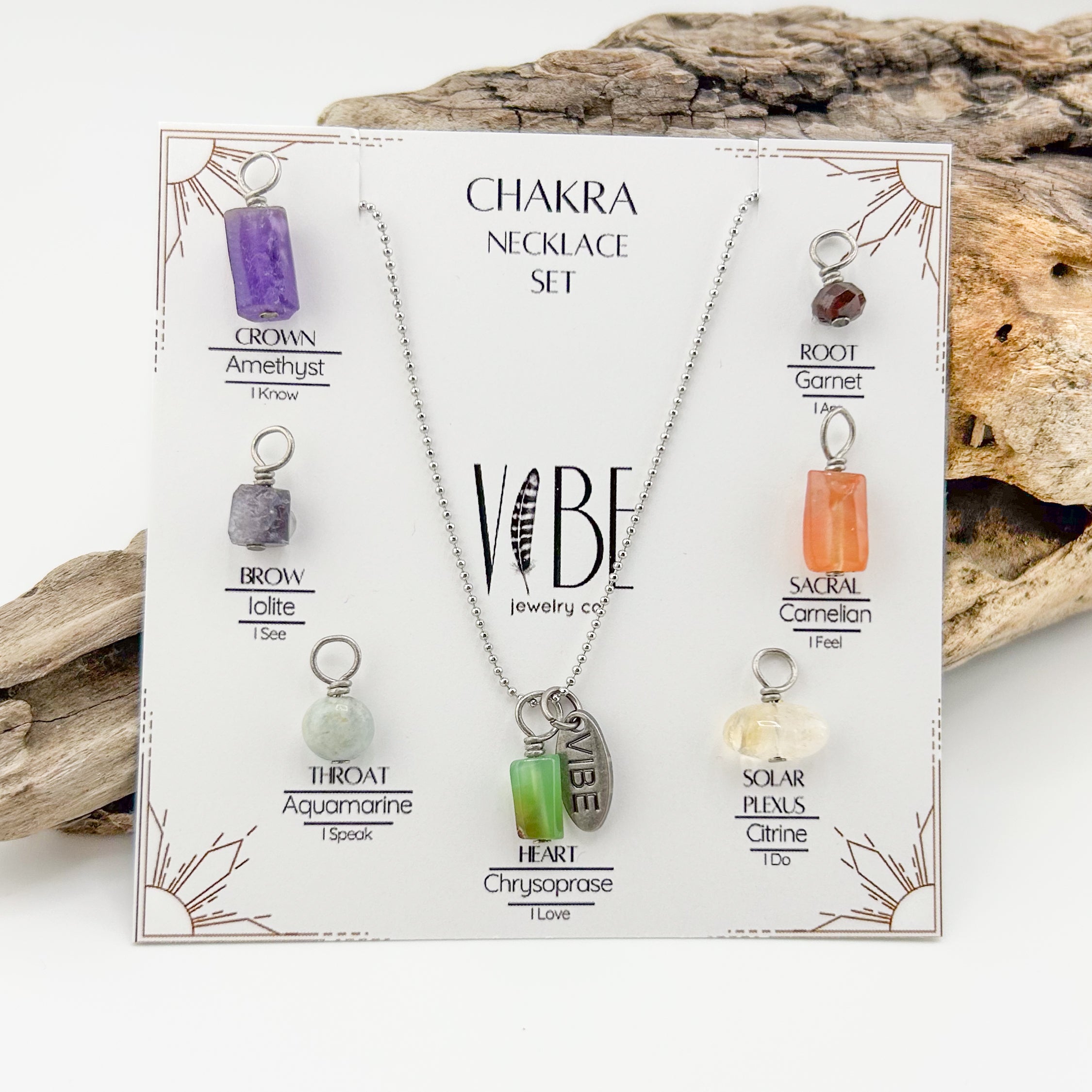 Minimalist Chakra Necklace Set – Vibe Jewelry Co