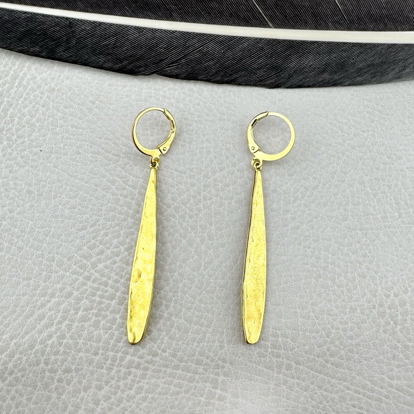 Luna Tear Brass Earrings