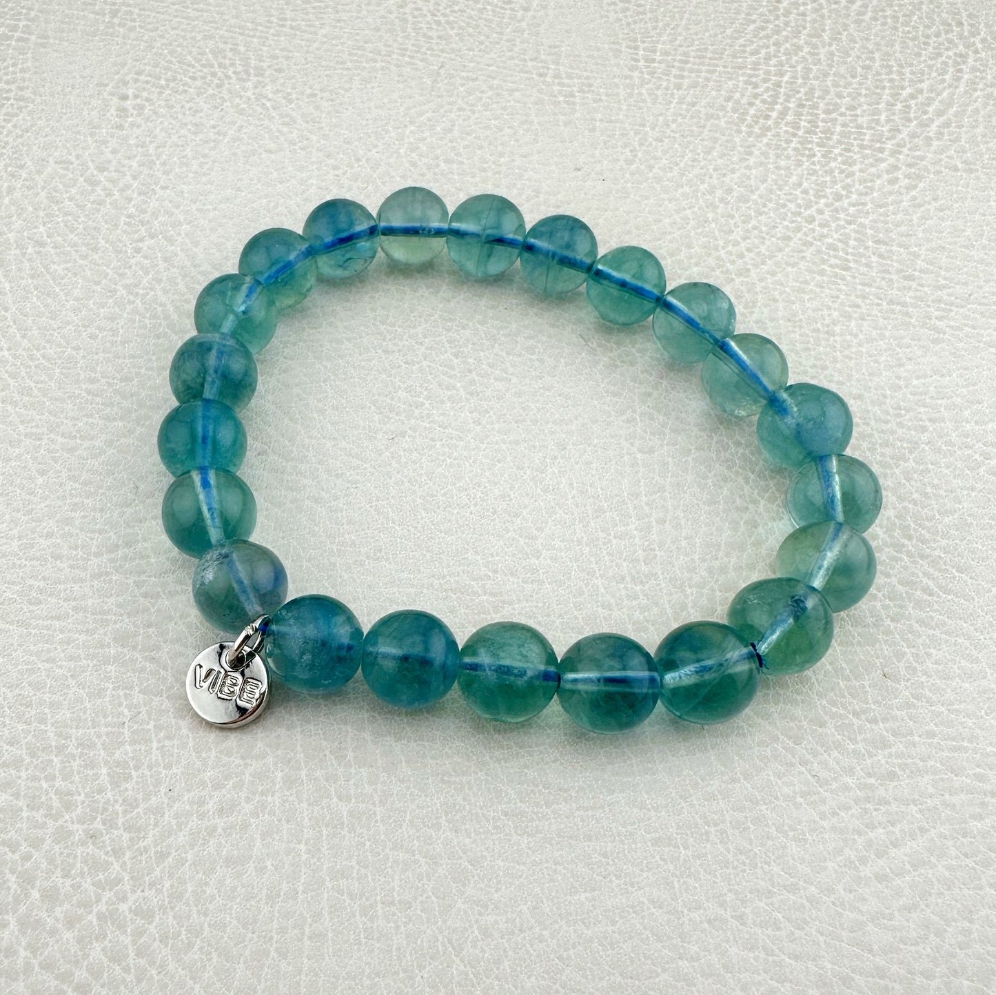 Teal Fluorite Chunky Stretch Bracelet